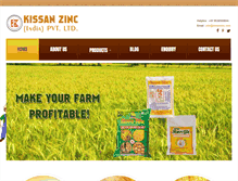 Tablet Screenshot of kissanzinc.com